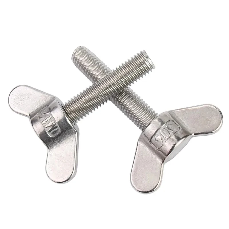M4 M5 M6 M8 304 Stainless Steel Butterfly Screws / Wing Head Thumb Bolts - Big Ear Sheep Horn Hand Tighten Screws DIN316