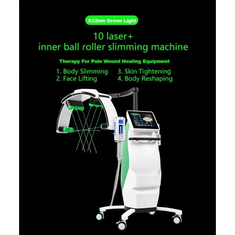 10D Maxlipo Master 532nm Green Light 635nm Red Removal Lipo Laser Fat Burning Cellulite 10d slimming machine 2026 Newest