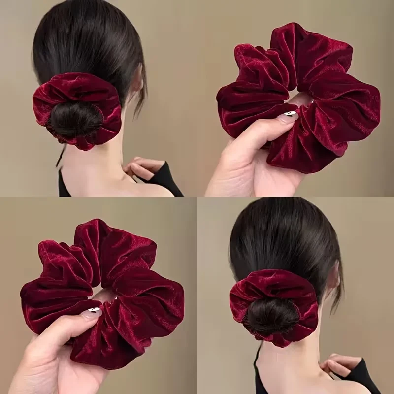 1 pc, Women's velvet hair tie, fashionable and versatile, elegant and high-end everyday hair accessory, suitable for daily wear