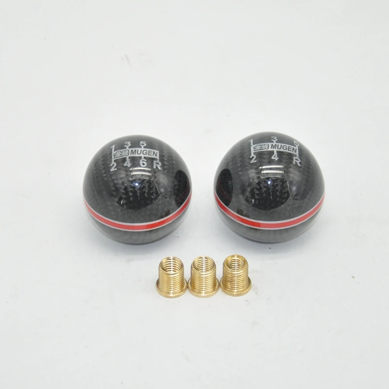 

New Universal Genuine Carbon Fiber Mugen 5 / 6 Speed Manual / Automatic Spherical Gear Shift Knob