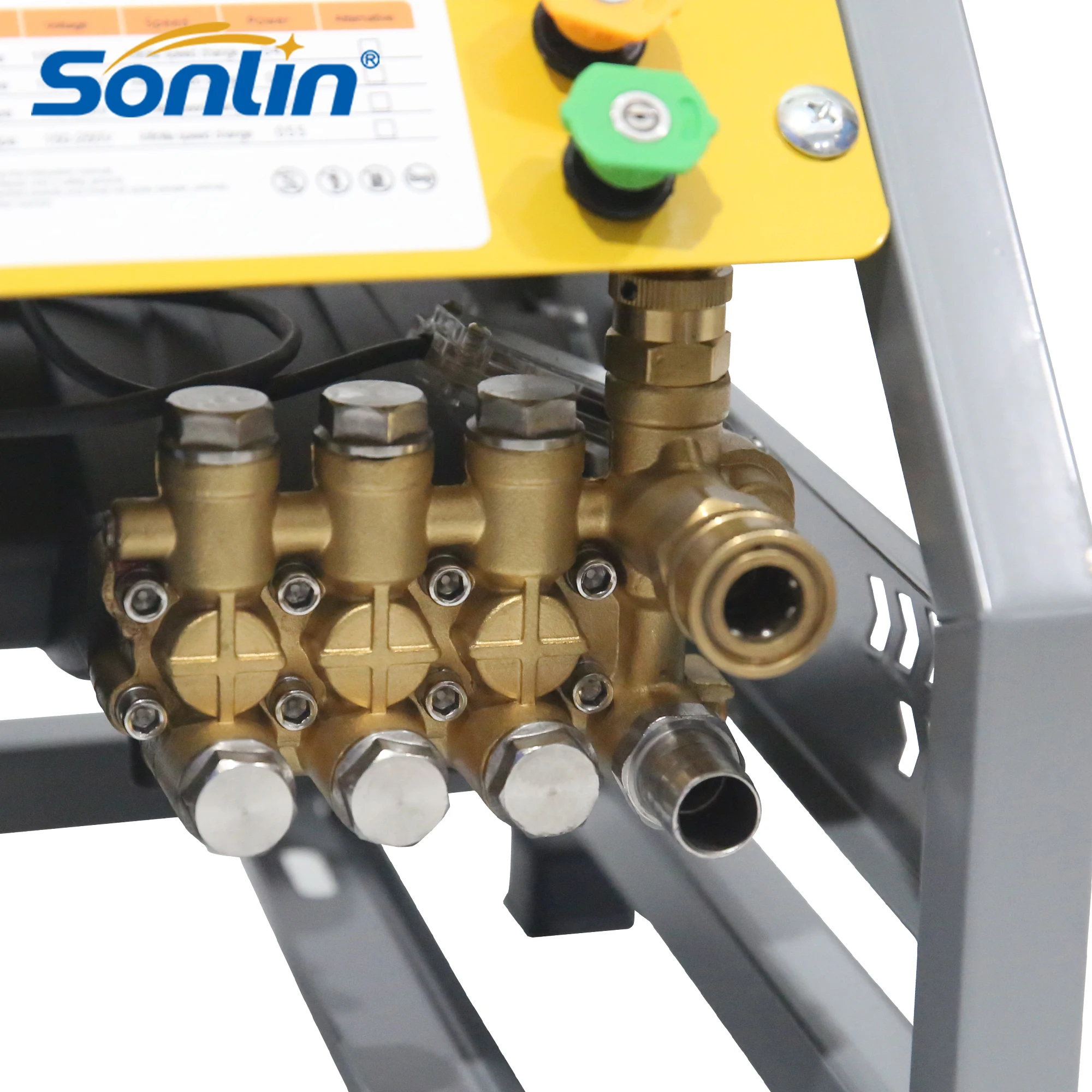 2.5KW 120 Bar 1750psi 14 L/min Lavadora de coches eléctrica comercial de alta presión con bomba de lavado de coches