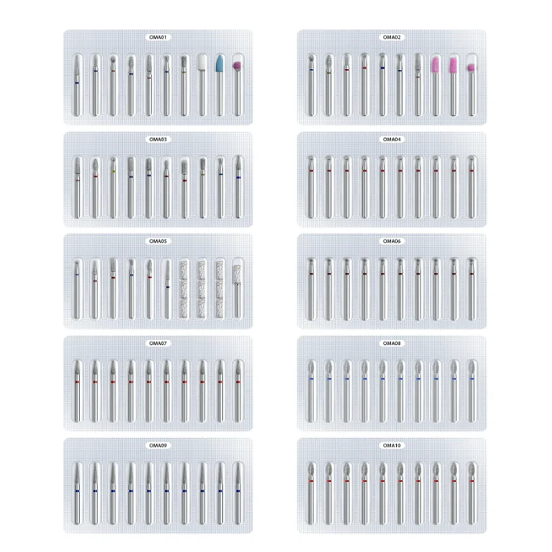 10個/セット ネイルポリッシングヘッドセット 多機能ネイルキューティクルリムーバーツール ネイルデッドスキンクリーンアクセサリー マニキュアツール