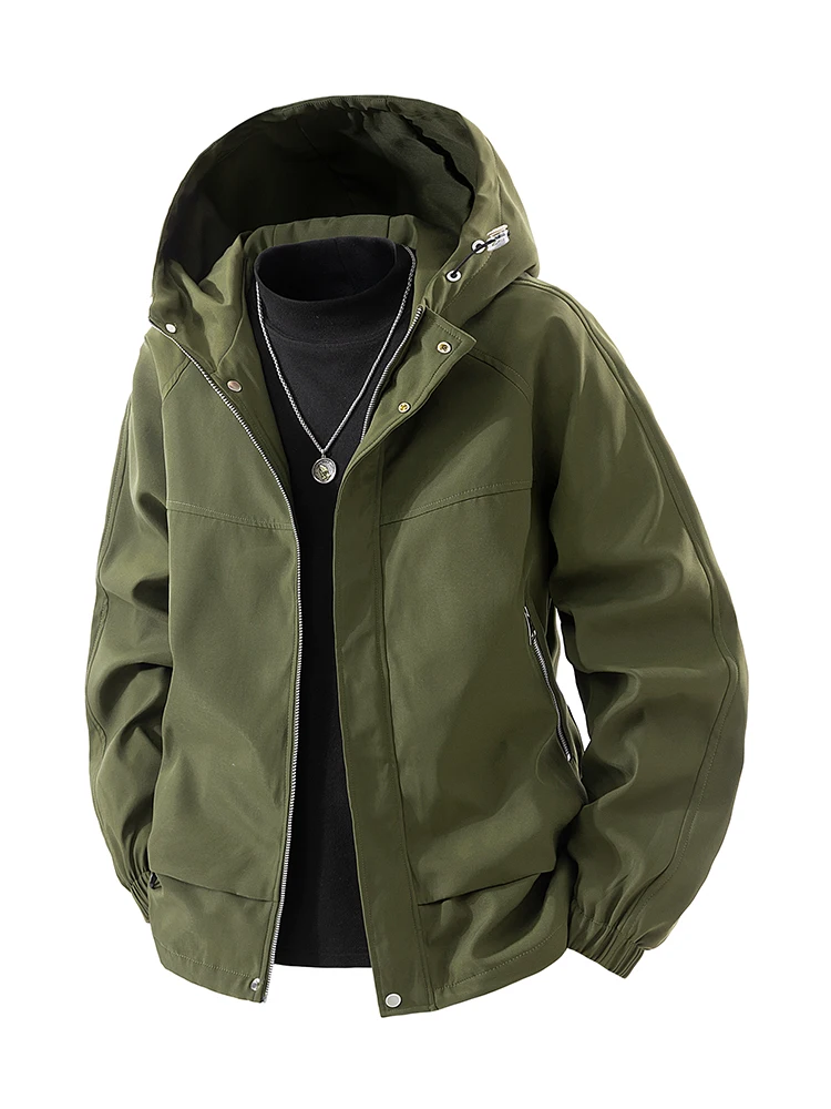 

Мужская повседневная уличная куртка с капюшоном, ветрозащитная, весенне-осенняя, модная, брендовая, спортивная, рабочая одежда, из полиэфирного волокна, с длинными рукавами