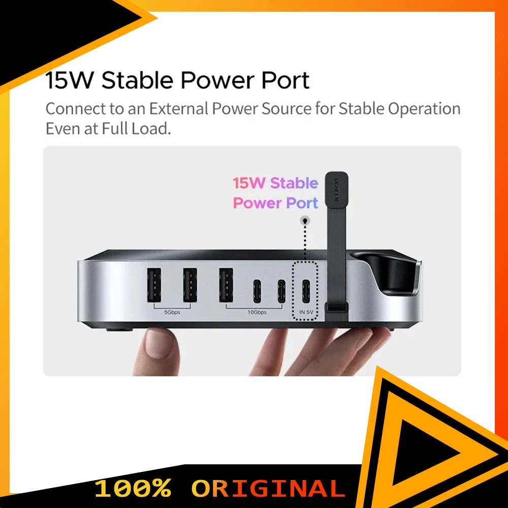 UGREEN USB HUB Docking Station SSD 8TB Max 10Gbps USB-A&C Ports SD&TF 170MB/s USB Splitter Dock for Mac Mini M4 M4 Pro M.2 NVMe