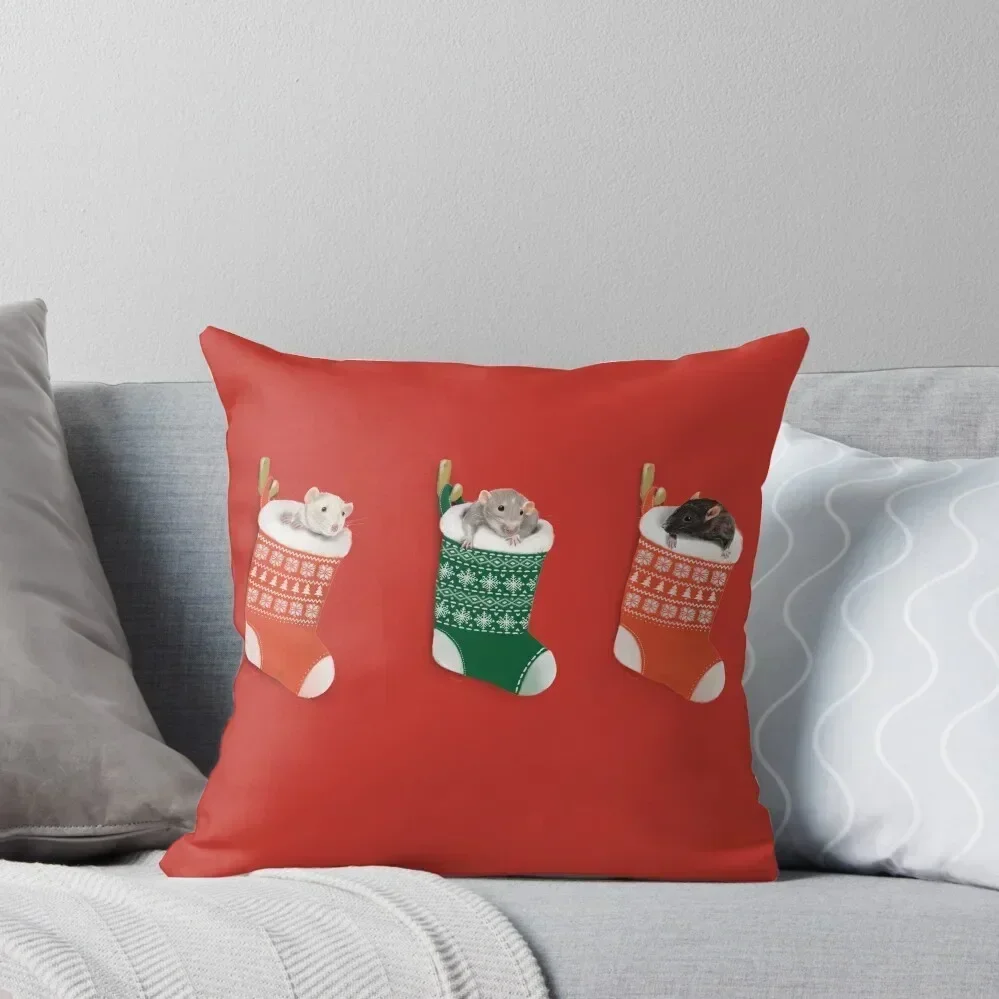 Ratty Christmas Throw Pillow Pillow Covers Decorative Sofa Decorative Covers Decorative Sofa Cushions New year pillow