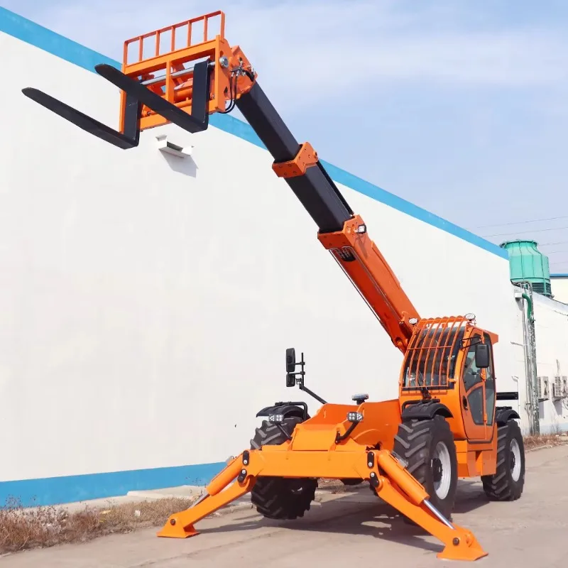 Telescopic Handler 4WD Diesel 360° Rotating Telehandler 17m Reach Telehandler Forklift for Construction Warehouse and Port