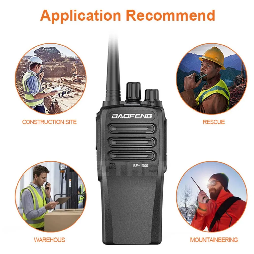 BAOFENG BF-1909 10W Dual Band Walkie Talkie portatile CB Pofung Ricetrasmettitore radio Aggiornamento a lungo raggio di BF-888S Radio Hunt City