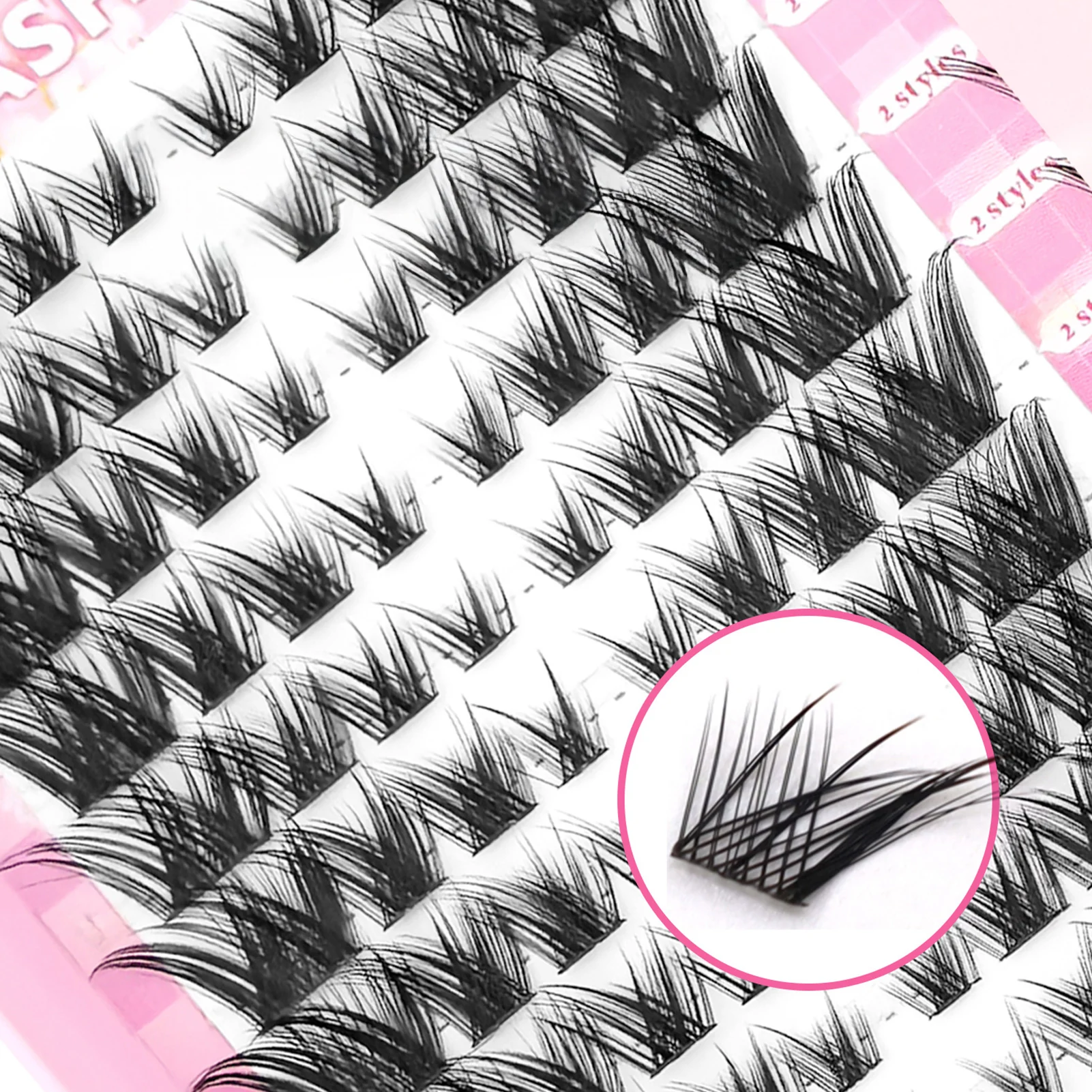 Mix estilo cílios livro natural mangá individual lash cluster natural fino cílios postiços grande capacidade extensão lash