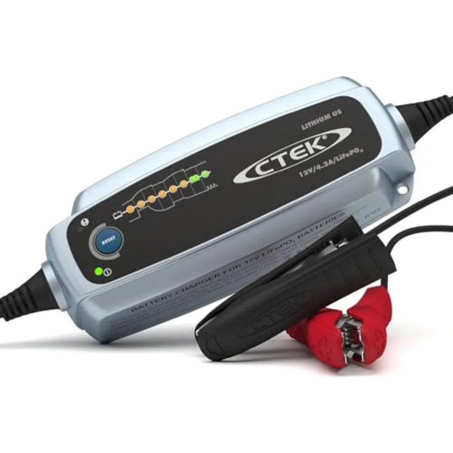 

Lithium US 56-926 Fully Automatic LiFePO4 Battery Charger for Maintenance Charging up to 120Ah, 5.0Ah60Ah, Black, High-Precisio
