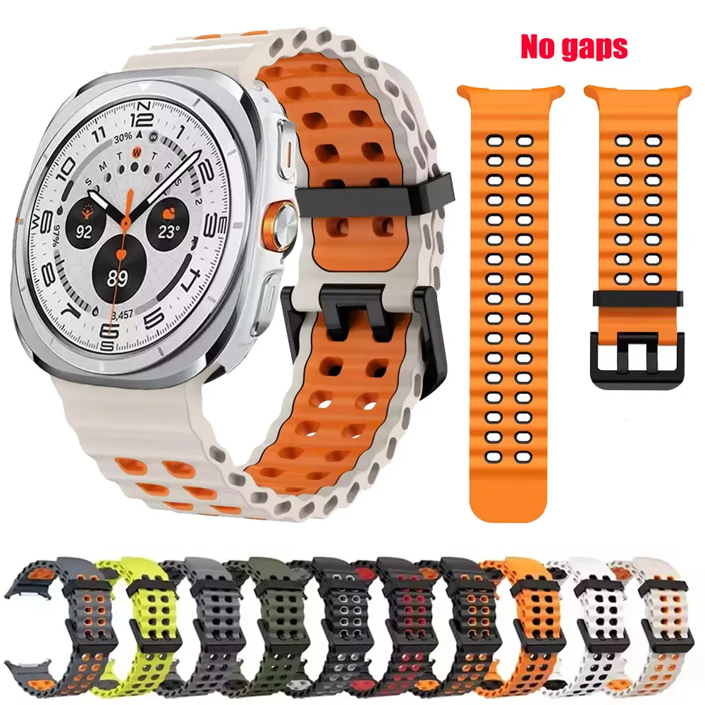 Silikonarmband für Samsung Galaxy Watch 8 Ultra 2025 47 mm Original Sportarmband Zubehör Galaxy Watch 8/7 Ultra 47 mm Band