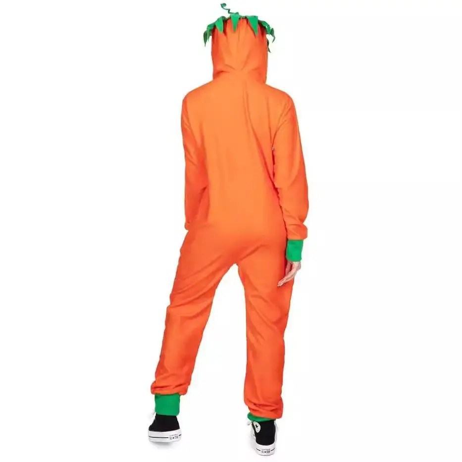 New loween Adult Orange Pumpkin Onesie Costume Set Par Role Play Couple Outfit Design Cusizable Chinese Sle Women's...