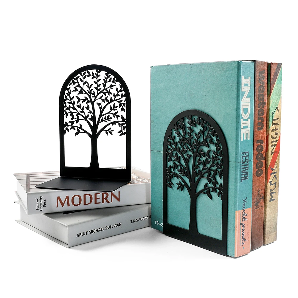 Imagem -05 - Árvore Negra da Vida Desktop Livro Termina Desktop do Escritório Presente Home Bookend Book Rack Ama Iron Book Rack