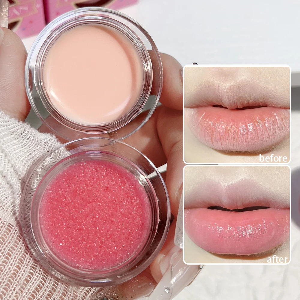 Lip Scrub for Dark Lips Pink Lips Balm Exfoliante Moisturizing Reduce Pigmentation Anti-Cracking Scrub Brighten Massage Cream