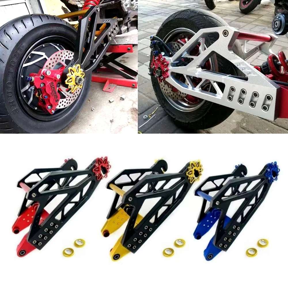 Electric Motorcycle M3/M5/M6/Monkey Modified Swing Arm Lotus Adjustable Aluminum Alloy Flat Fork Motor Frame For 12inch Motor