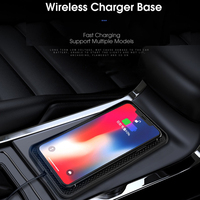 Classy-Wireless Car Charger,10W For Qi Fast Charging Non-Slip Shockproof Silicone Pad Mat Phone Holder Mount For Iphone 12 /12 P