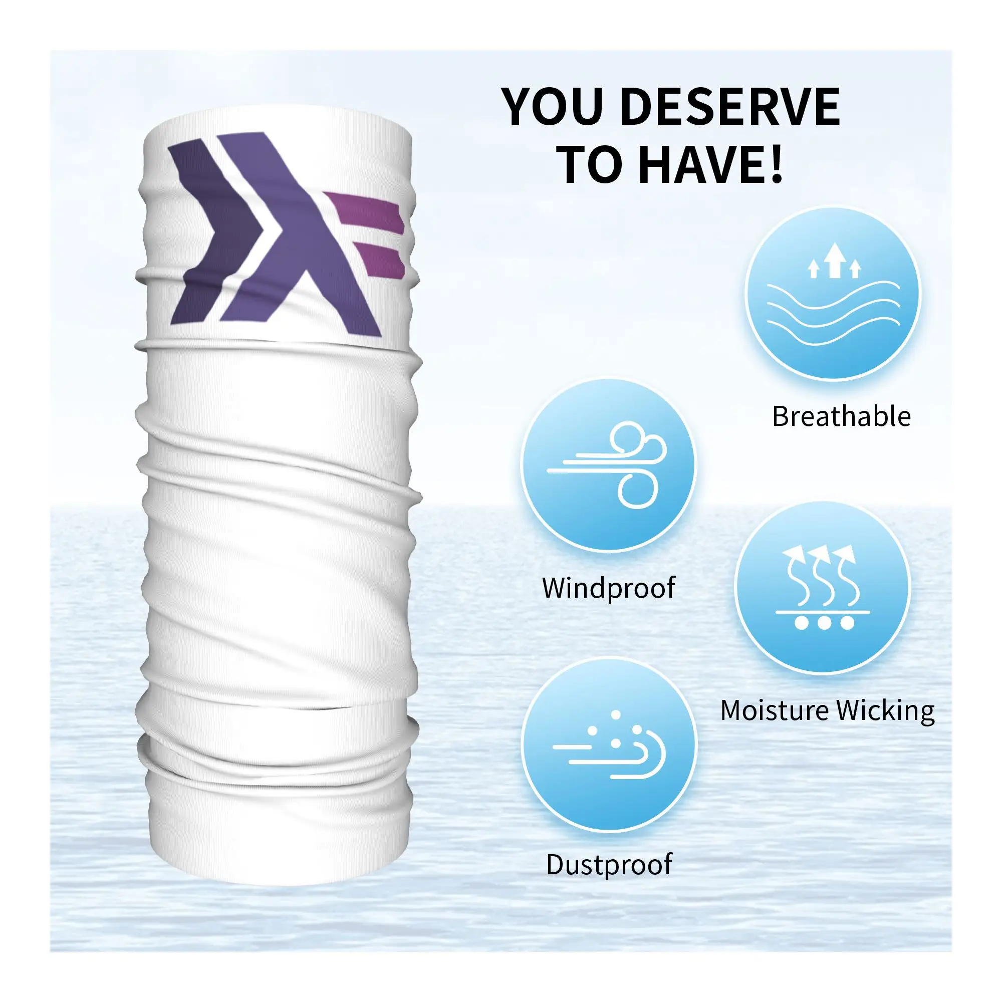 وشاح قناع مطبوع برقبة باندانا رسمي من هاسكل، عصابة رأس متعددة الاستخدام للجري للرجال والنساء والكبار طوال الموسم