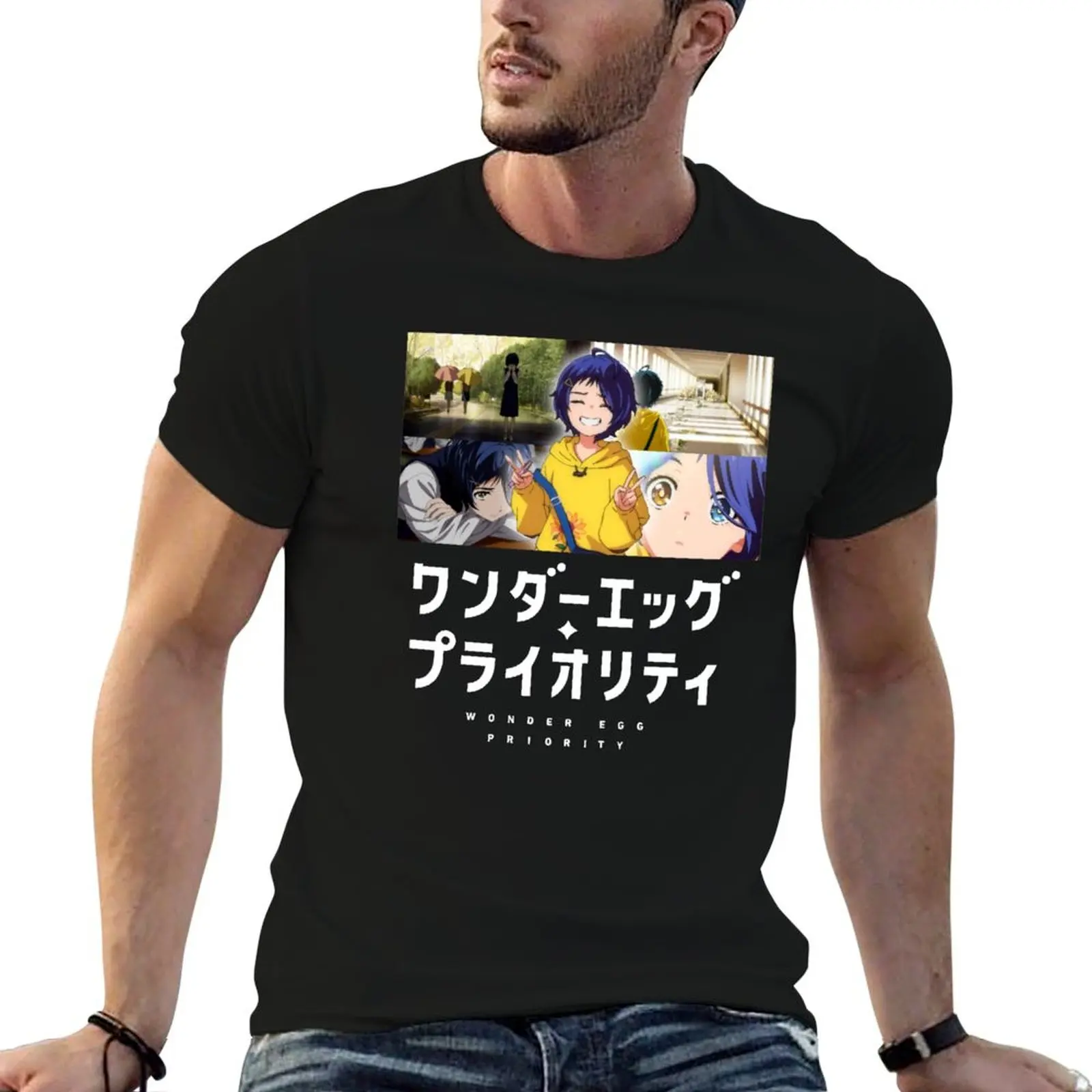 

Priority, Anime, cotton T-Shirt Egg Manga Wonder man shirt quality high cotton man shirt t t