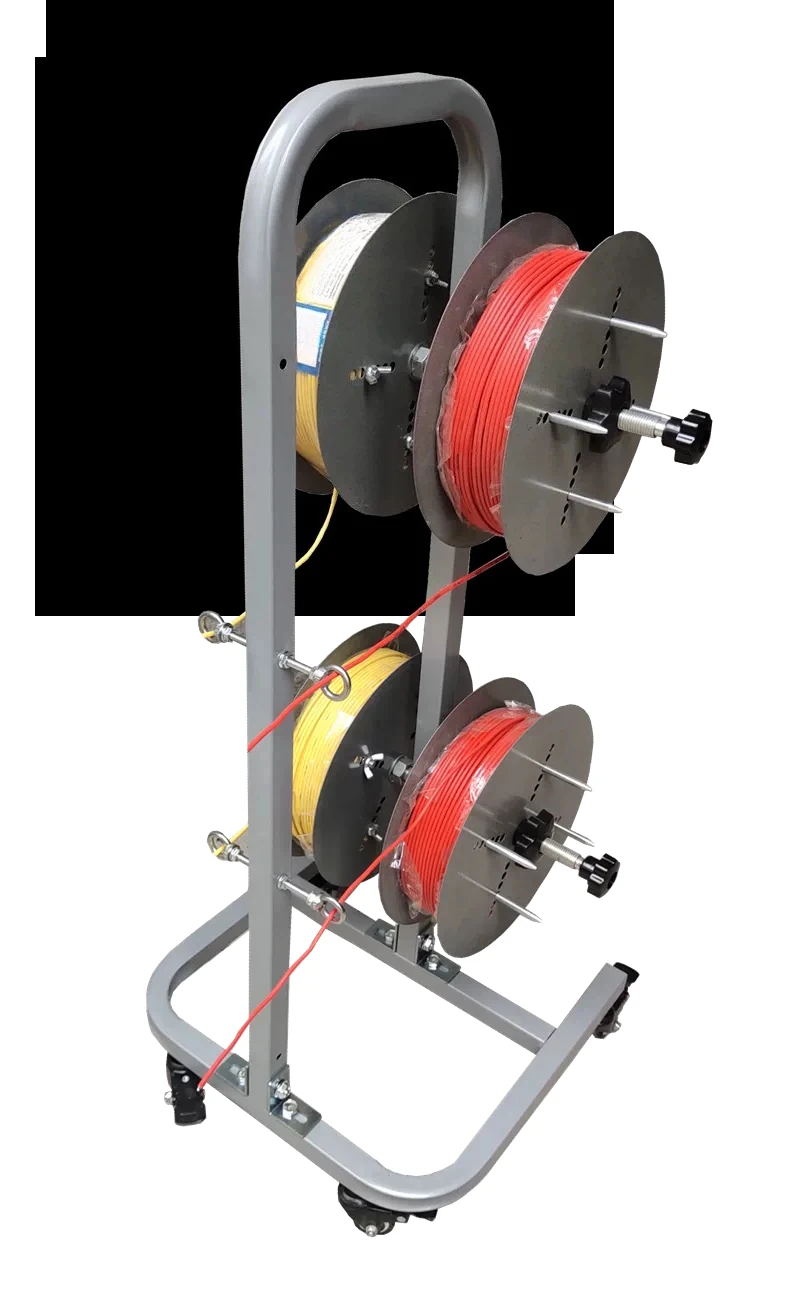 Vertical Automatic Cable Threader Wire Stripping Machine With Payoff Tray Electrical Wiring Construction Tool