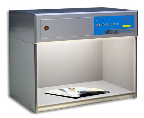 High‑Precision 5‑Color LED Color Viewing Light Box, Textile Leather Shoe Material Color Comparison Cabinet