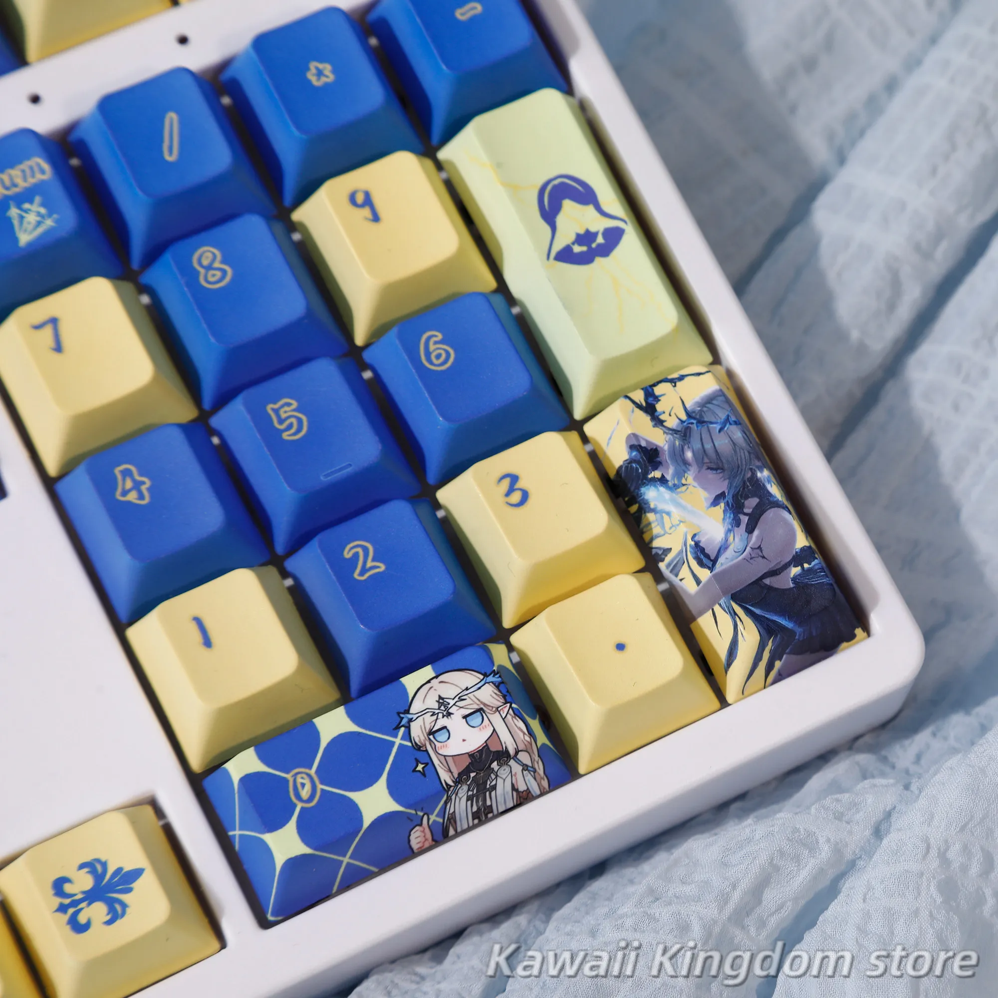 Wuthering Waves Cartethyia Theme Keycaps Key Cherry Profile Pbt Thermal Sublimation Mechanical Keyboard Anime Keycaps