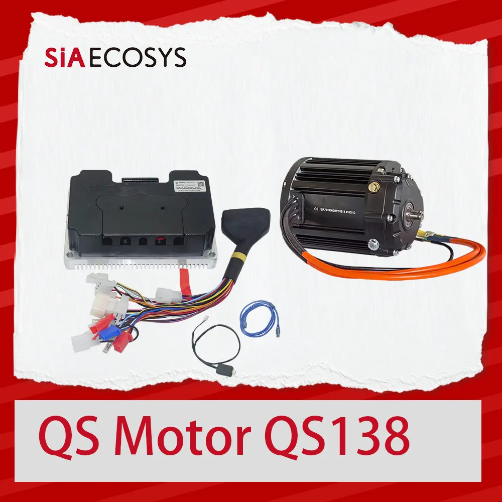 

QS Motor QS138 90H V3 4KW 7200rpm with 1:2.35 gear box Mid Drive Motor Kits with ND96680 FARDRIVER Controller for E-Motorcycle