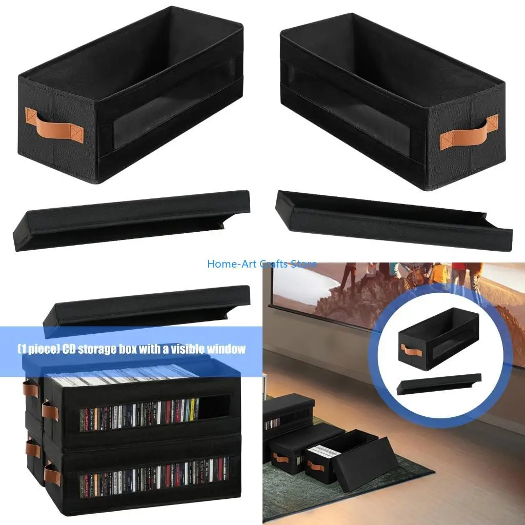 Y3NA Modern Organizers With View Window Stackable Design Oxford Cloth Holds 32 Standard Durable