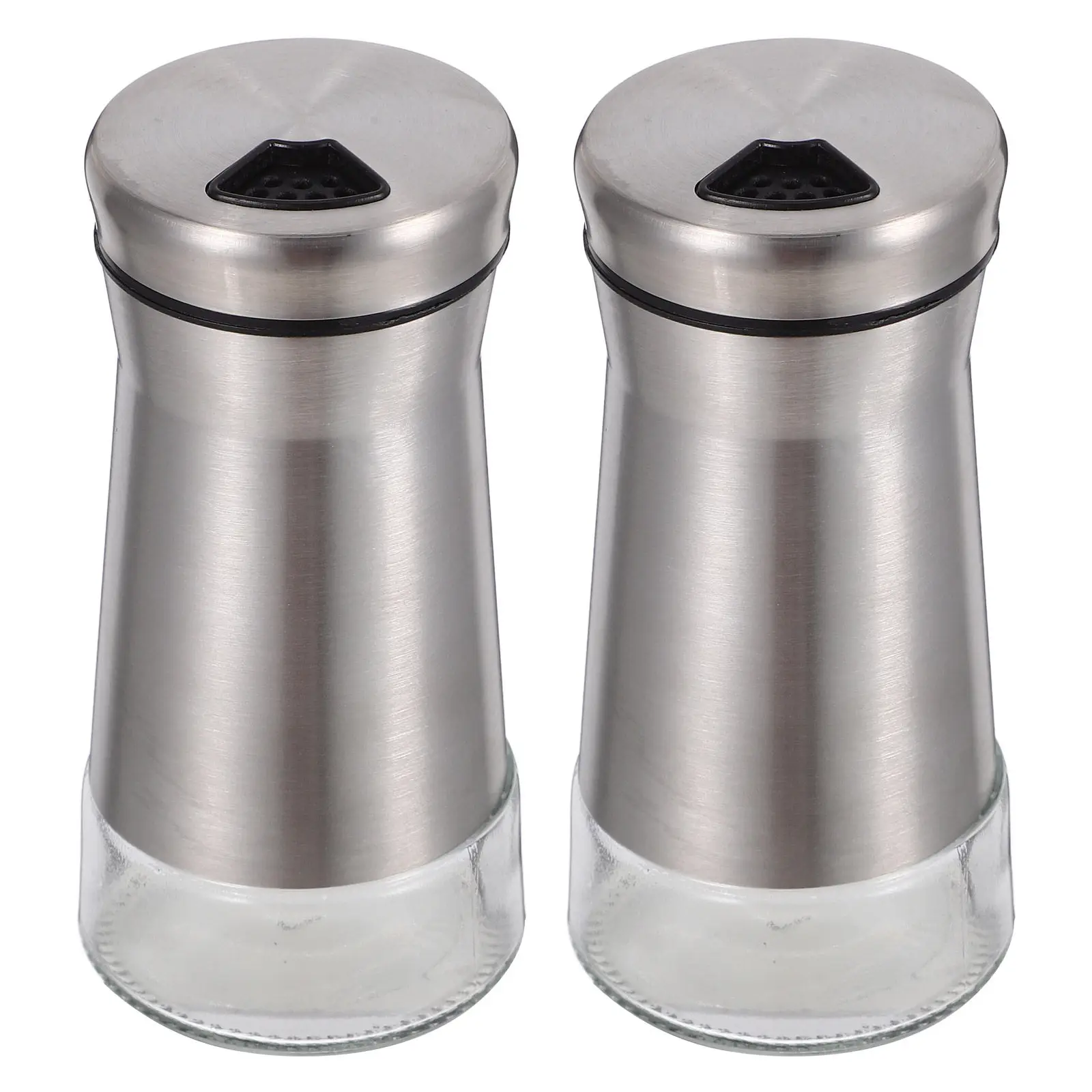 2Pcs Salt and Pepper Shaker Portable Condiment Bottle Lightweight Leakproof Seasoning Dispenser for Kitchen Camping Travel Home view 2