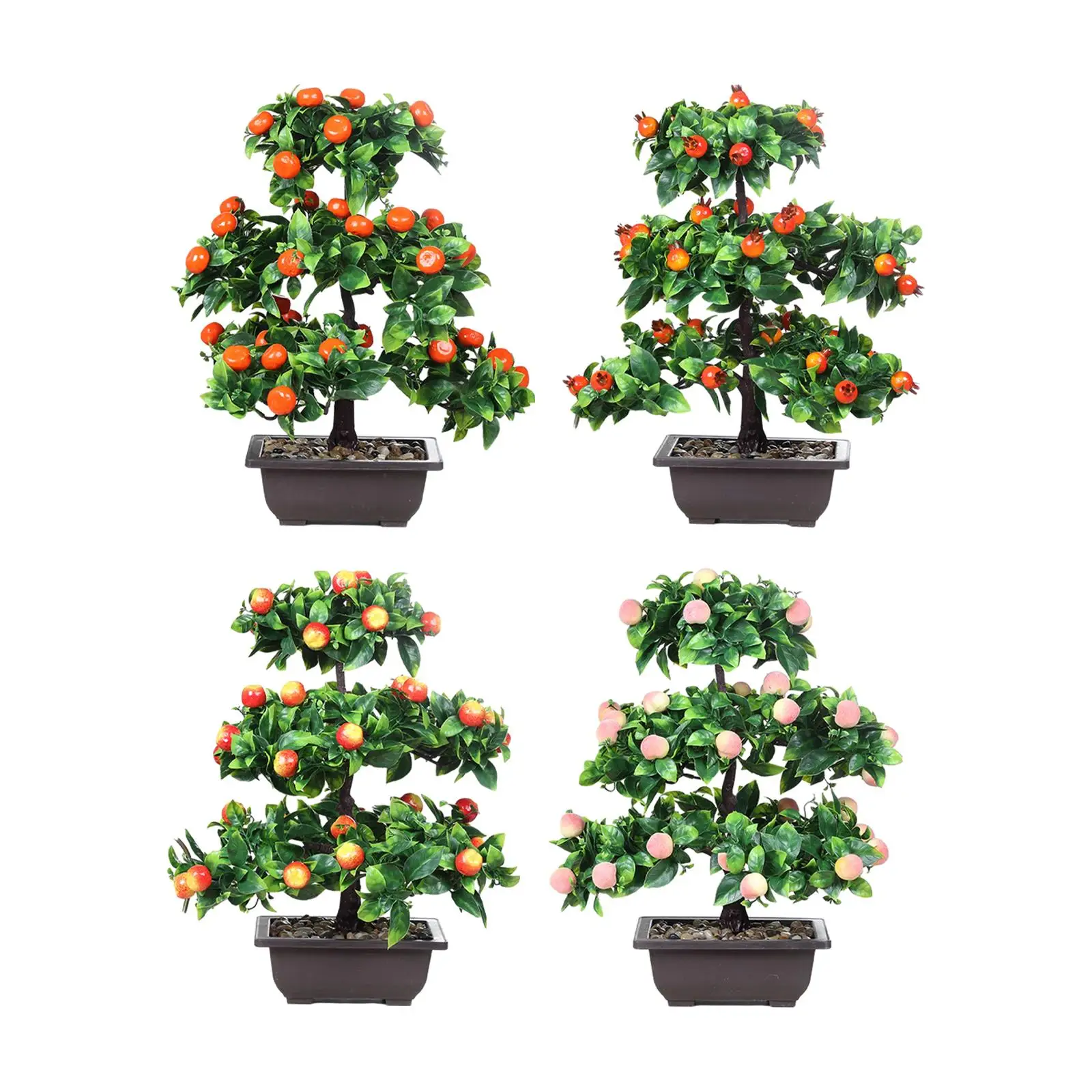 

Искусственное фруктовое дерево бонсай, 33 см, прочное, для украшения стола, реалистичное, для журнального столика, многофункциональное