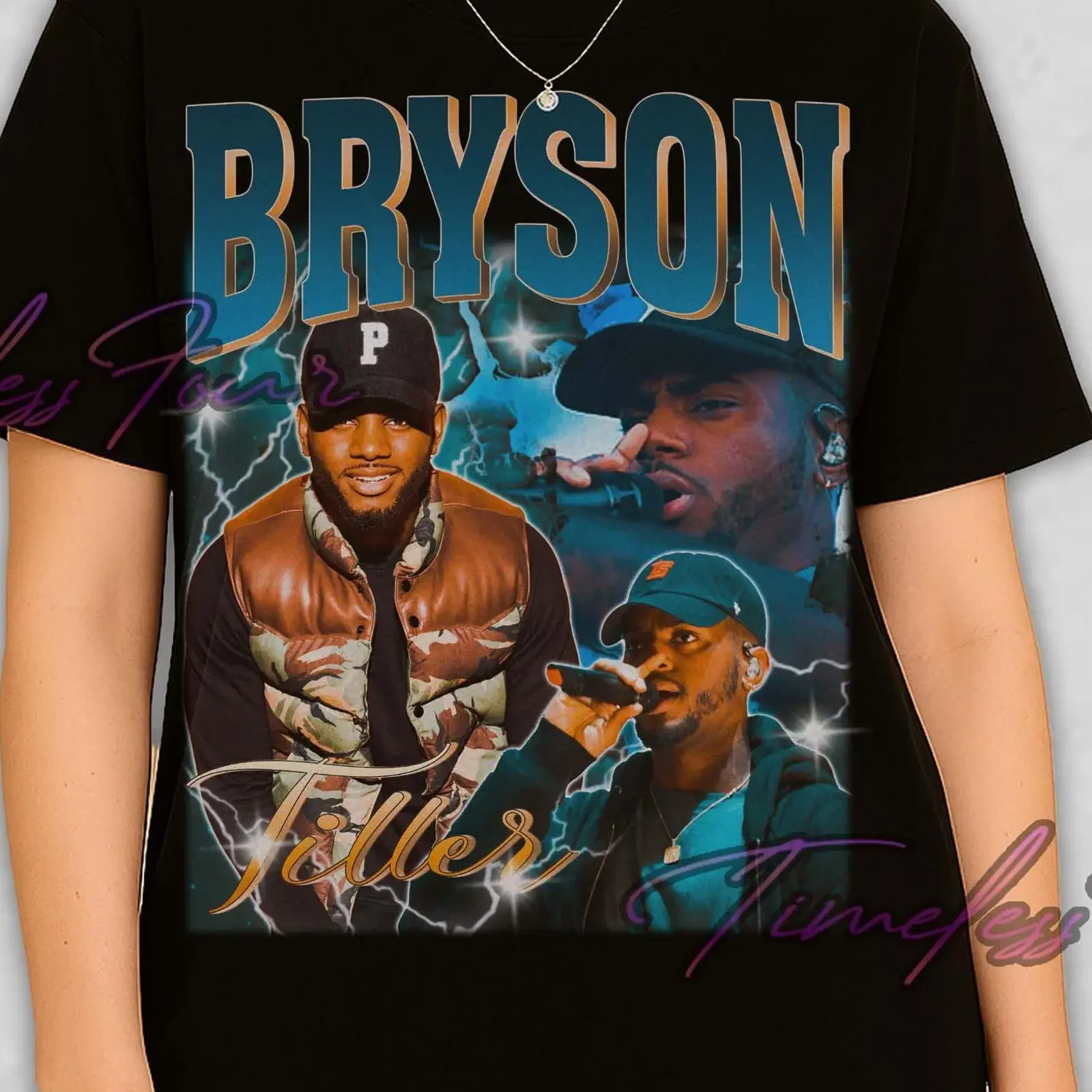 Vintage Bryson Tiller Bootleg T Shirt 90s Hip Hop Rap Singer Casual for Music Fans vintage Washed Slightly Unisex Stylish