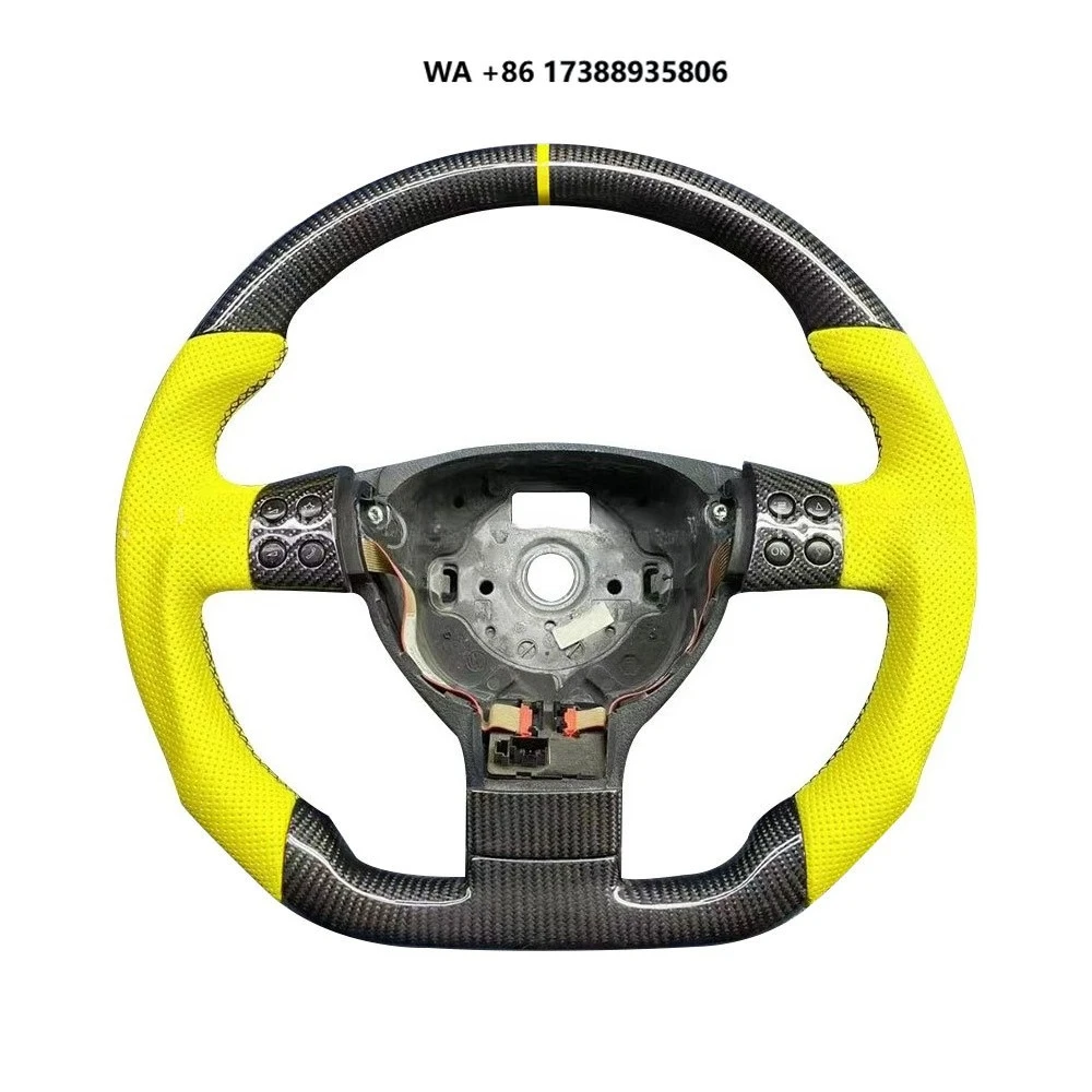 Factory Carbon Fiber Steering Wheel for Golf 6 MK6 MK5 GTI Car Interior Upgrade Without Paddles