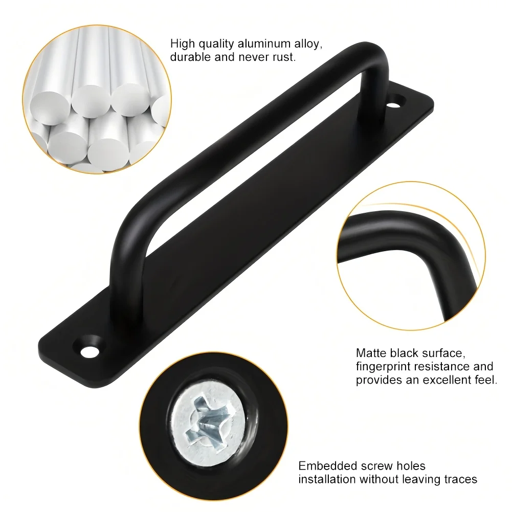 Sliding Barn Door Handle Aluminum Alloy Cabinet Closet Bedroom Barn Sliding Door Pull Handle Furniture Hardware