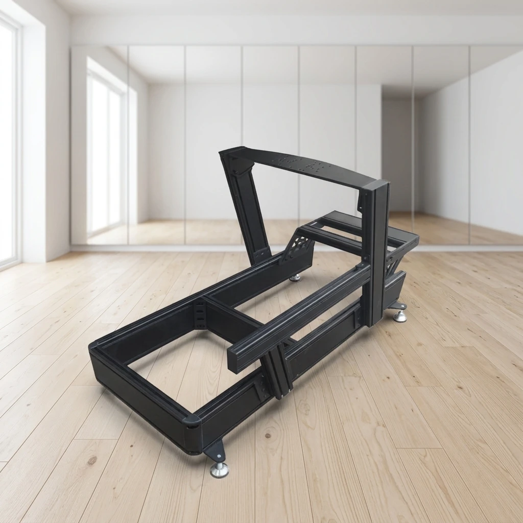Custom 40160 Flat Aluminum Sim Racing Cockpit Full Motion Compatible Rig With Monitor Stand For Drift Simulation Games