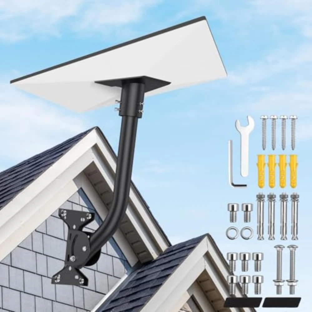 

Starlink Gen 3 Mount, 360° Adjustable Aluminum Alloy Wall/Roof Starlink Mounting Kit, Pole Mount Pipe Adapter with V3 Starlink