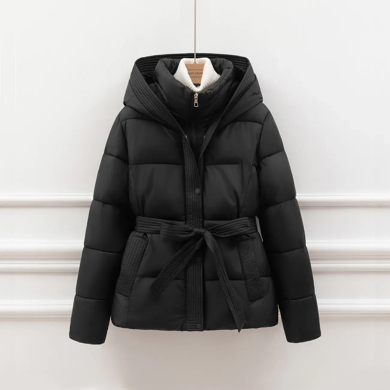 Women\'s Down Cotton Padded Jacket 2024 Short Loose Korean Version Ladies Outerwear Comfortable Elegant Lady Winter Parka Coat