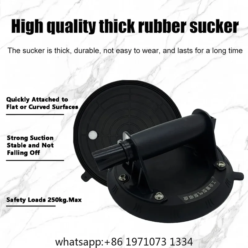 8 inch Vacuum Suction Cup 200kg Bearing Capacity Heavy Duty Vacuum Lifter for Granite Glass Lifting Strong suction cup