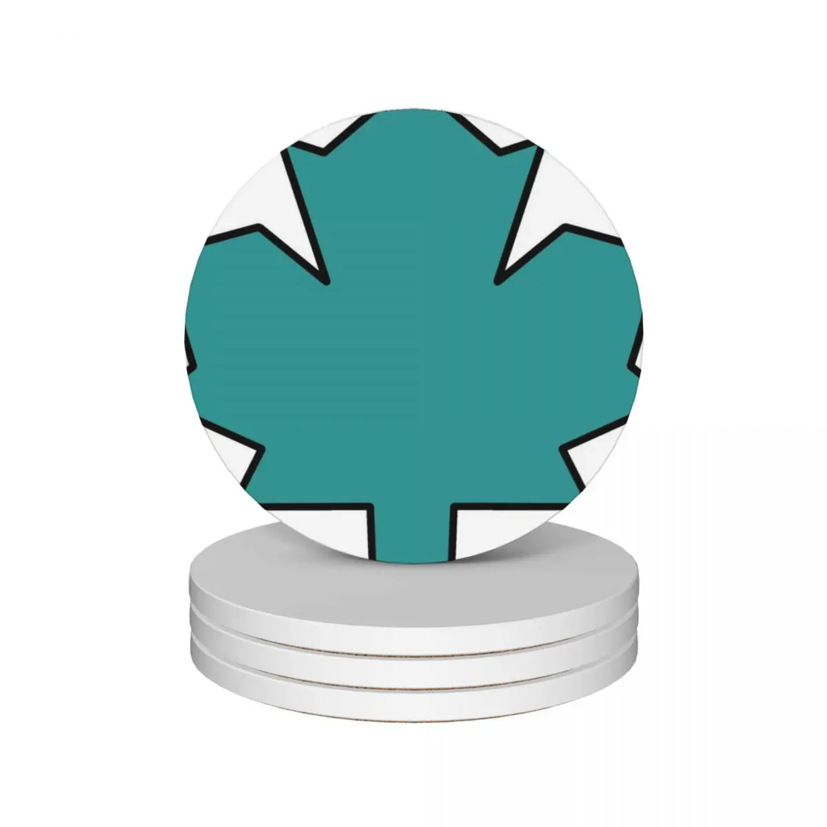 

TD Owen - Maple Leaf Ceramic Coasters (Set of 4) funny set cute eat table kawaii Coasters