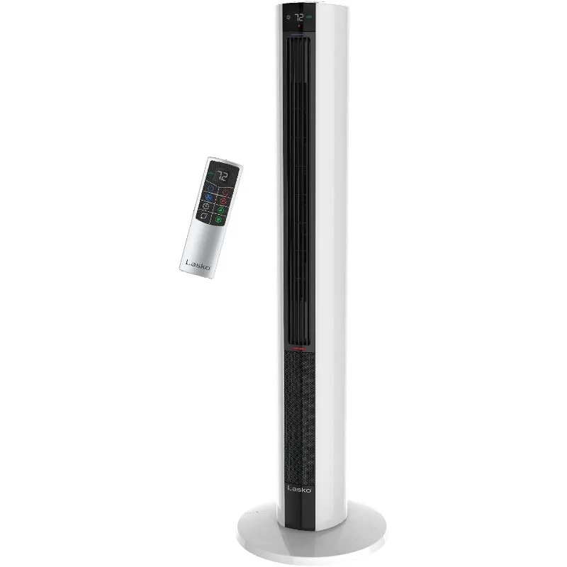 

Lasko 1500 Вт 4-скоростной тихий безлопастной многофункциональный пульт дистанционного управления с комфортным управлением башенный вентилятор и обогреватель