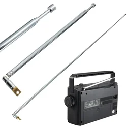 Replacement 60cm FM Antenna Radio Portable 6 Sections TV Telescopic Rotatable Aerial for