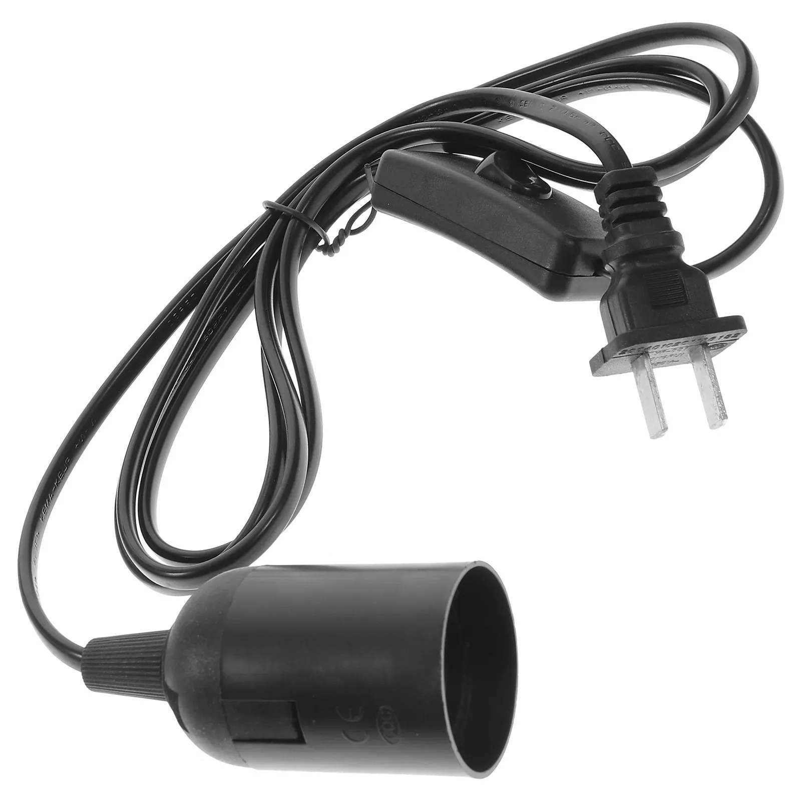 

Pendant Light Socket with Cord E27 Lamp Socket Plug in Switch Cable Sturdy PVC Flame Retardant Heat Resistant for Bar Cafe Home
