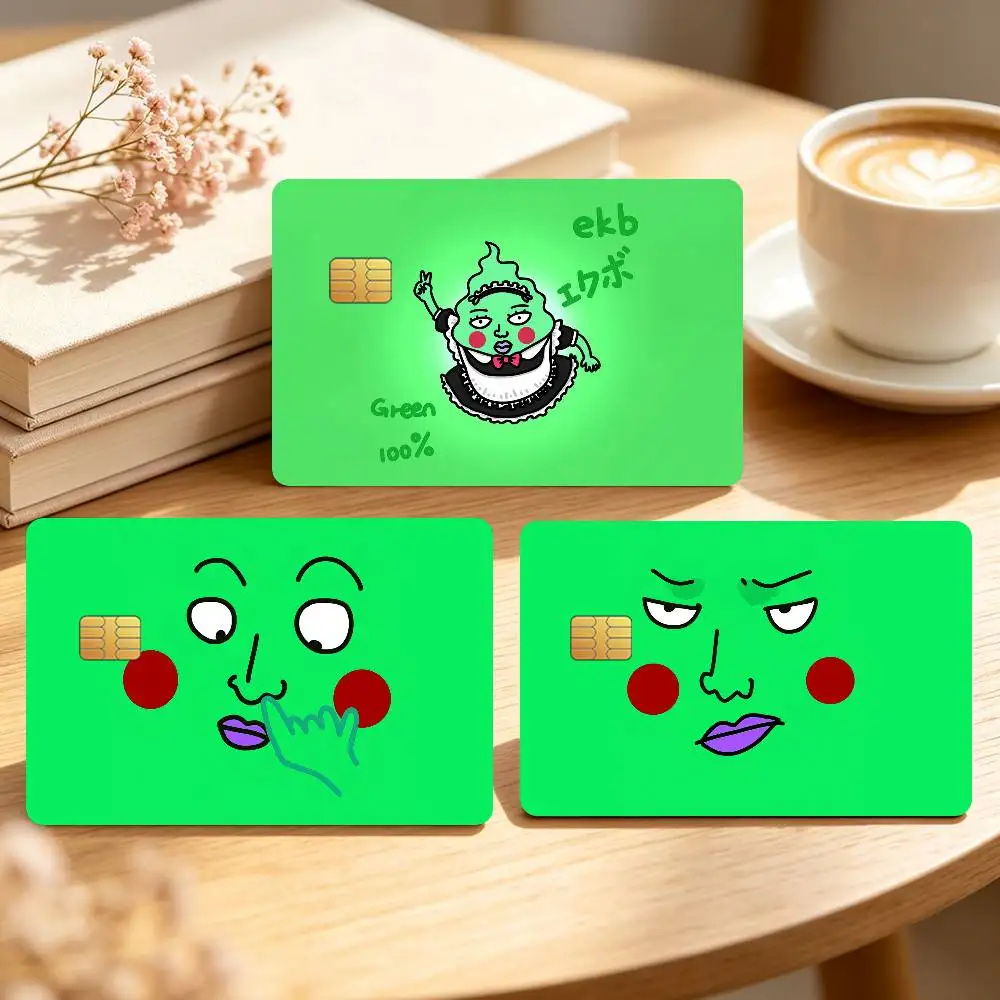 Anime Ekubo Funny Cartoon Credit Card Sticker Waterproof Anti-Scratch 4PCS Bank Debit Traffic Cover Decoration