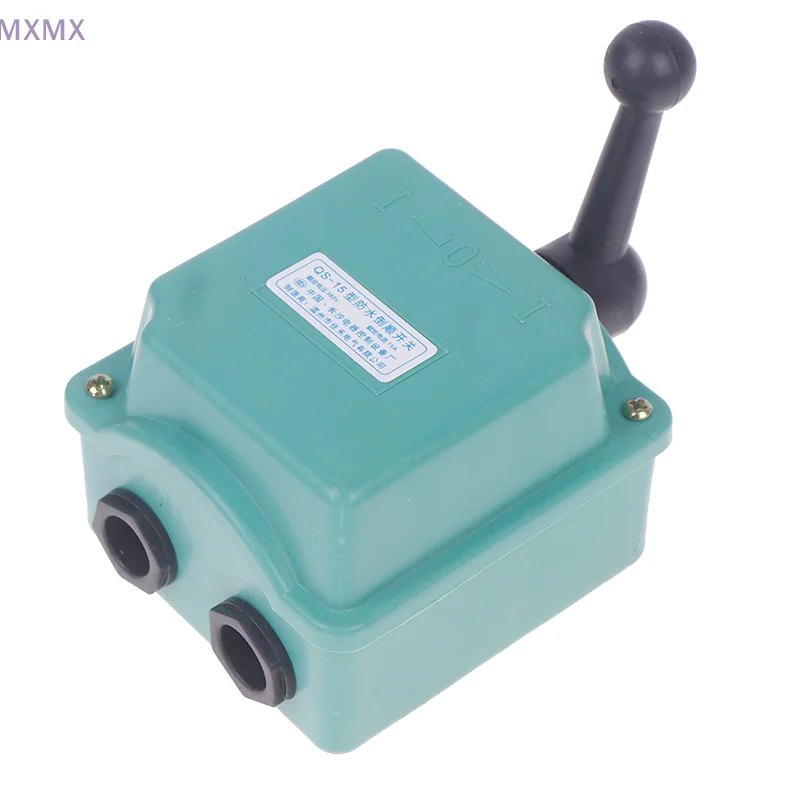 

Qty 1 QS-15A Forward Stop Reverse Motor Waterproof Switch, 380V, Changeover Control