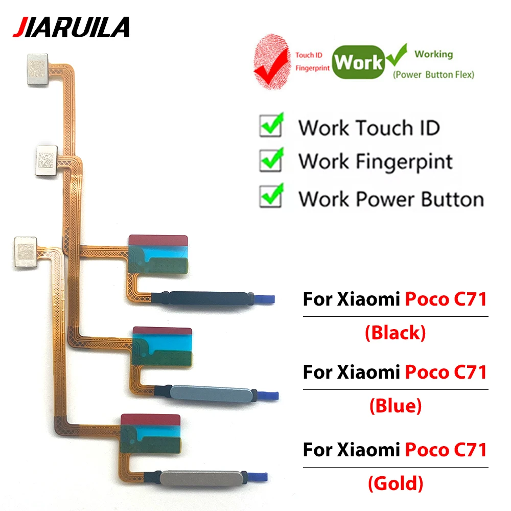 Fingerprint Sensor Scanner Touch ID Connect Motherboard home button Flex Cable For Xiaomi Mi 11T Pro / Poco X3 GT C71 C55