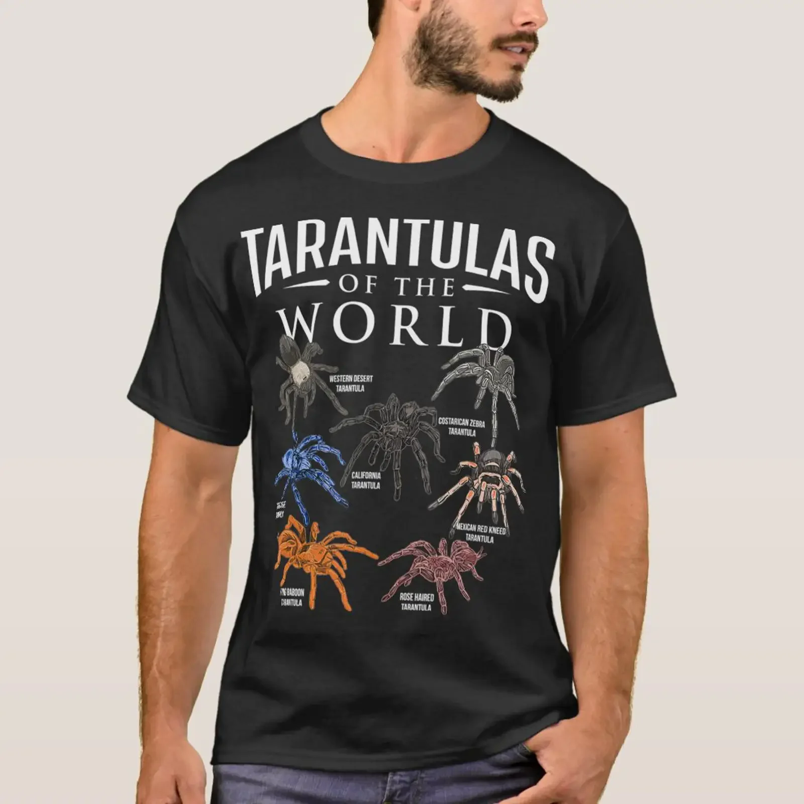 Tarantulas Of The World Arachnid Lover Spider Ara T Shirt vintage Washed streetwear Casual Top For Everyday Wear Comfortable