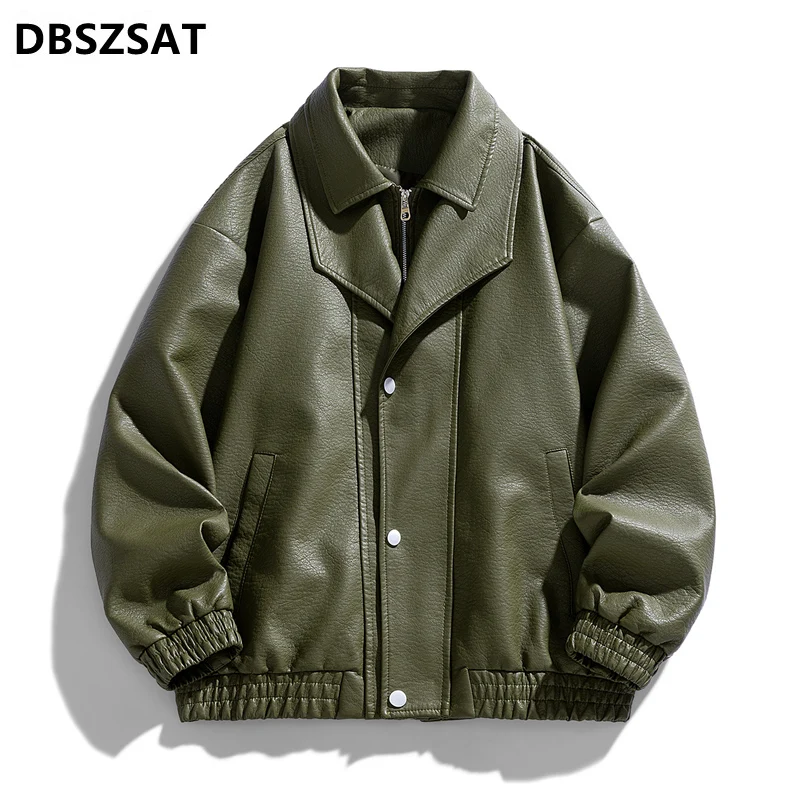 2027  Suit Coat men's jackets men's Business leather jackets men's Pu Blazers new Korean style slim thin trend leather jackets