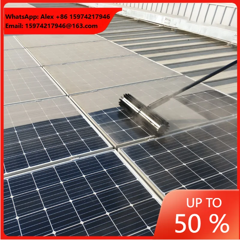 3.5m 5.5m 7.5m Telescopic Rod High Efficiency Solar Panel Electric Cleaning Roller Brushes