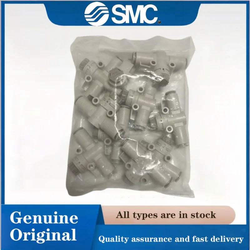 SMC AS3002F-08 Air Flow Control Valve 8mm Push Lock Straight Fitting Pneumatic Speed Regulator Throttle Valve for Air Tubing