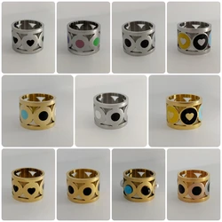 Spanish Style Rings 2024 New Colorful Round Heart Engraved Style Rings, Multiple Colors and Styles Available