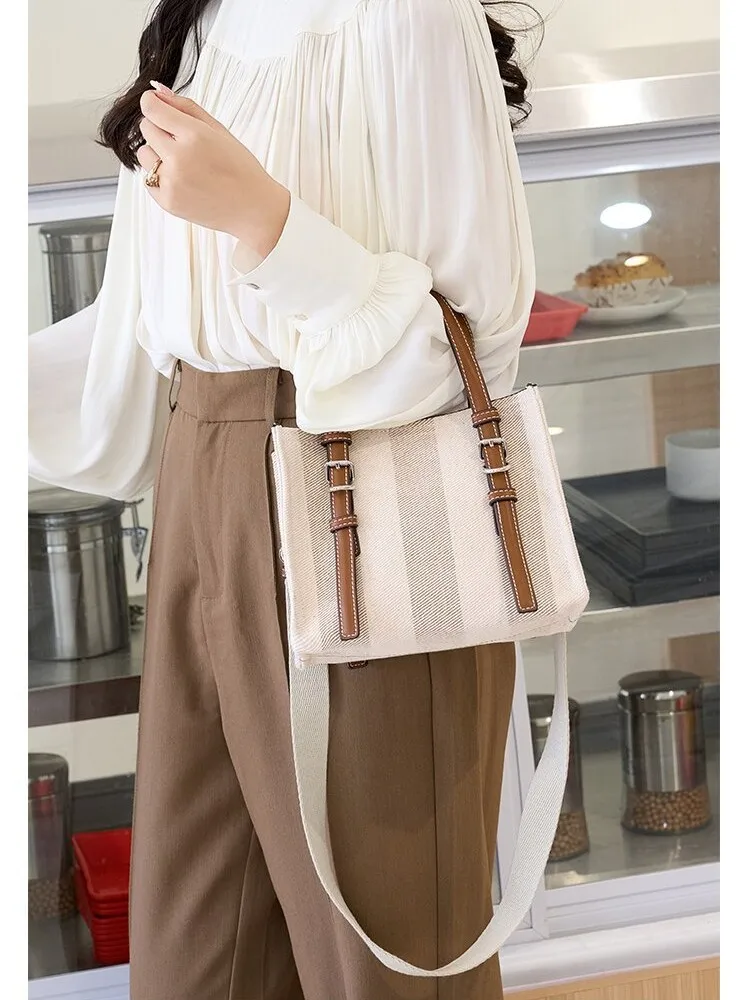 New Women Small PU Leather Tote Bags Luxury Multifunctional Versatile Ladies Fashion Shoulder Crossbody Designer Handbag