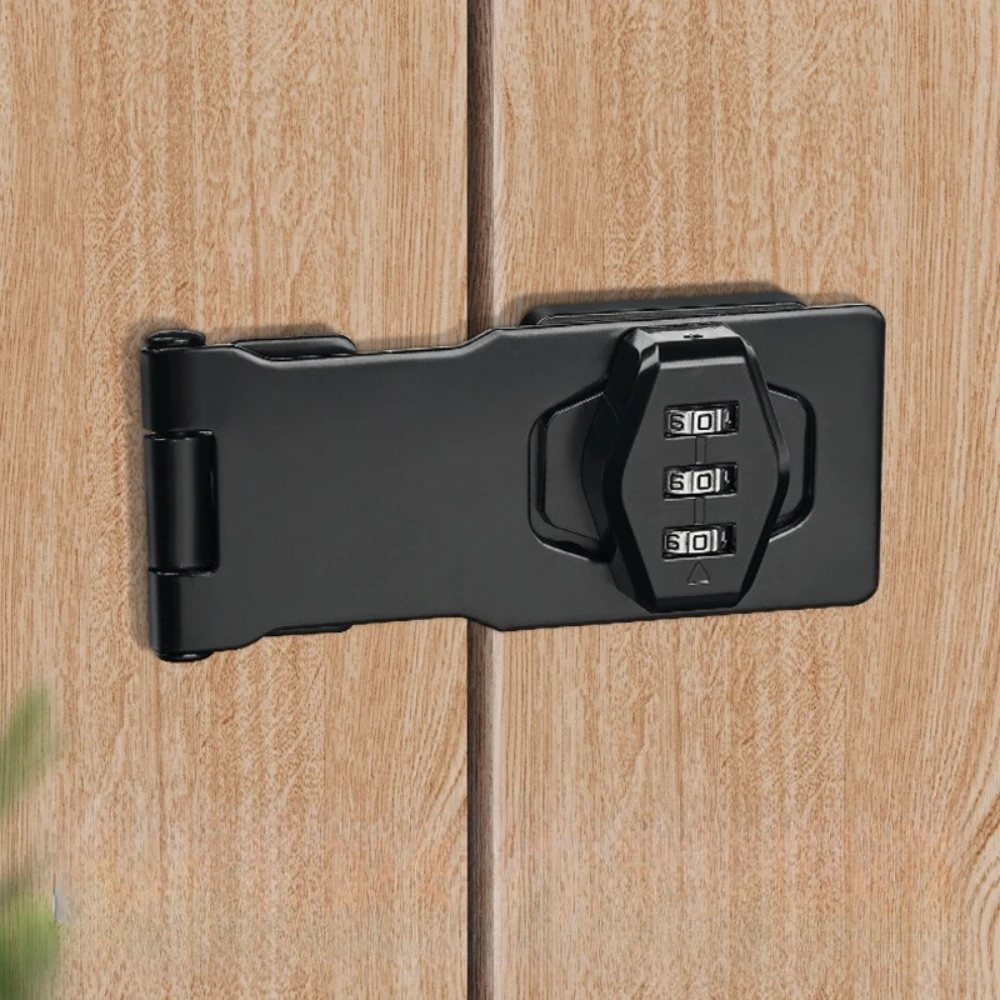 

Household Cabinet Password Hasp Locks Cabinet Locks with Combination Door Security Slide Latch for Small Doors Outdoor Garden