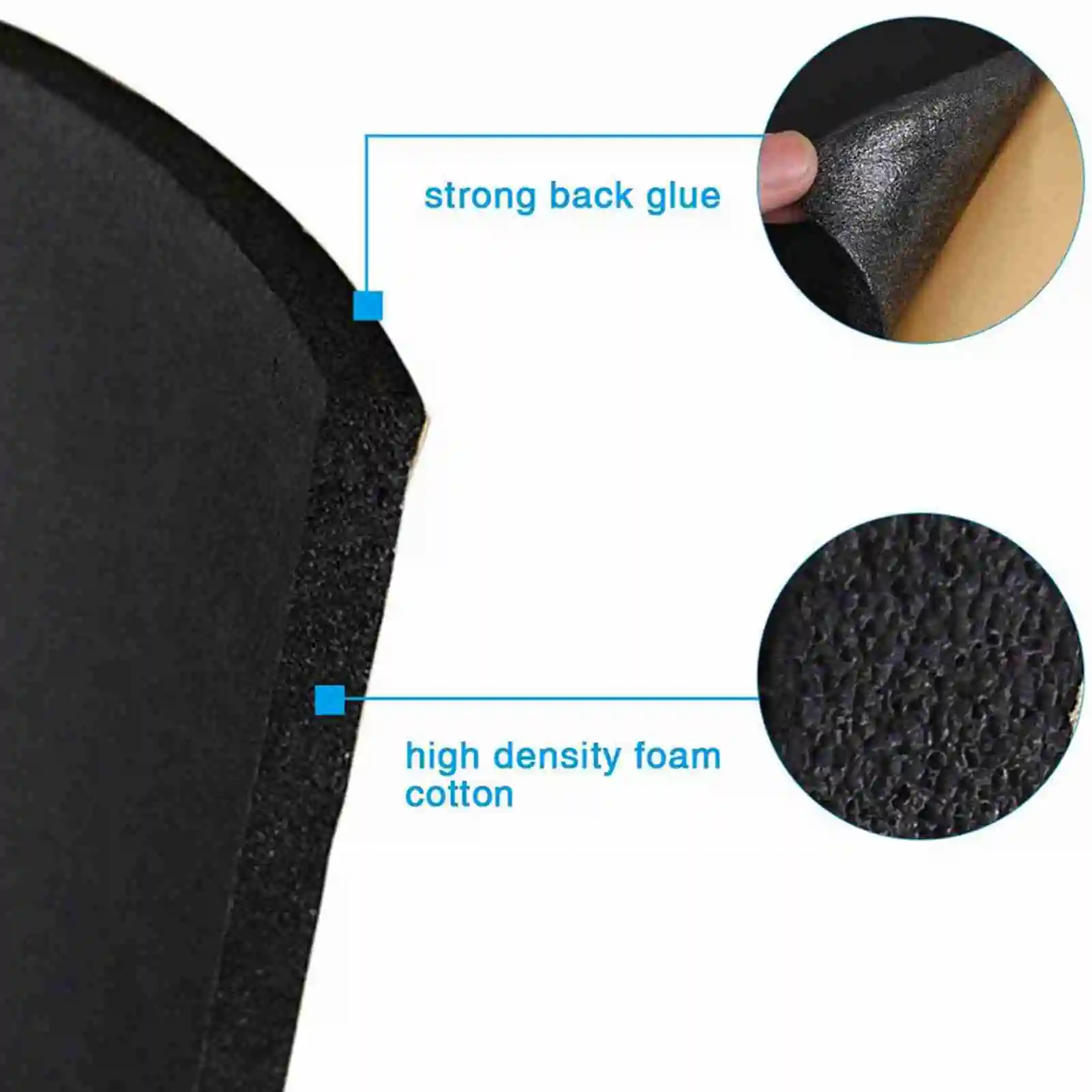 Car Soundproof Deadening Noise Insulation Sound Deadener Acoustic Foam Anti-noise Cotton Auto Adhesive Heat Insulation Cell Foam